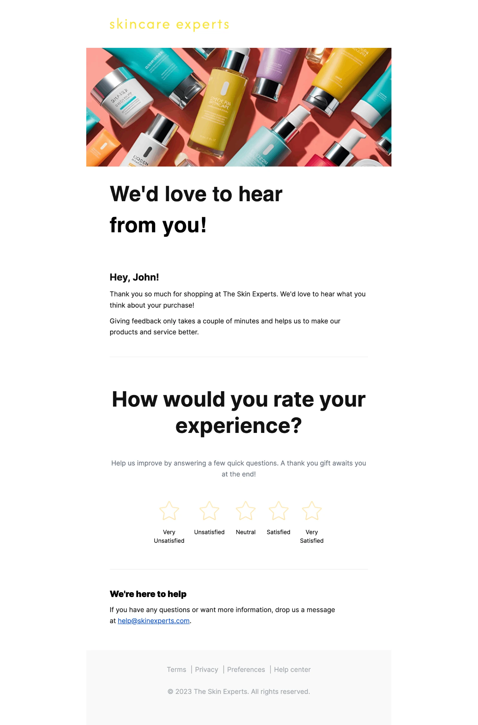 An example of an email template built in VhtLtd and sent with Java using the API.